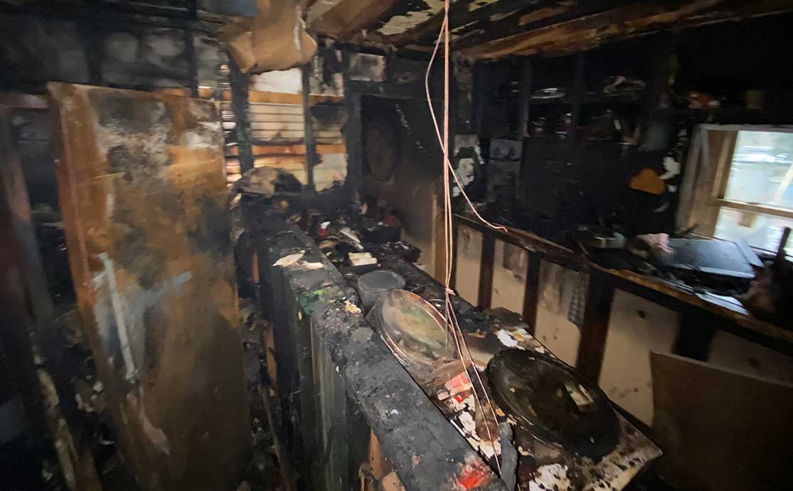 Fire Damaged Kitchen